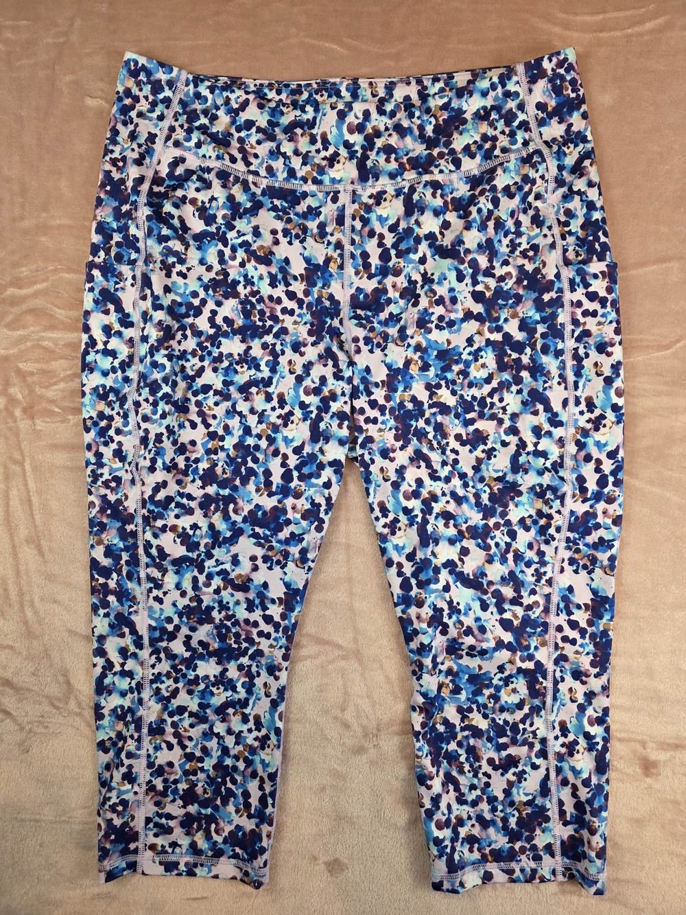 tek gear Blue Multi-Print Capri Leggings